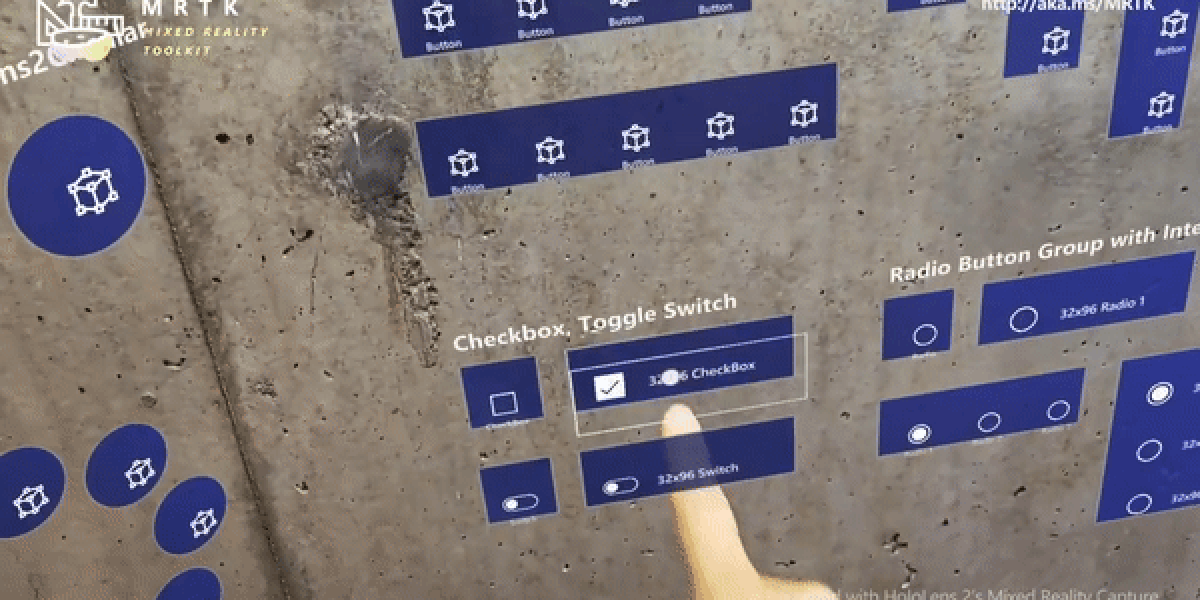 Glarvision interface in use